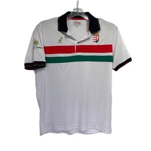 Australian By L'Alpina Sz XL White Embroidered Polo Shirt (I22) Italy MadeNW/OTs